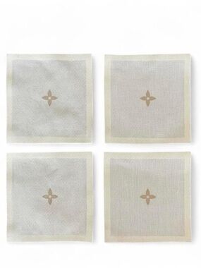 Louis Vuitton Linen Monogram Napkin Set of 4